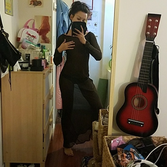 Betsey Johnson Dresses & Skirts - Betsey Johnson sheer maxi long sleeves dress